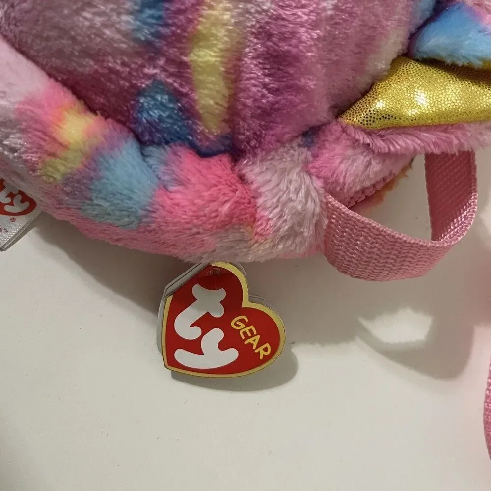 TY Gear Beanie Boo Fantasia the Rainbow Unicorn Plush Purse Crossbody Bag 8 inch